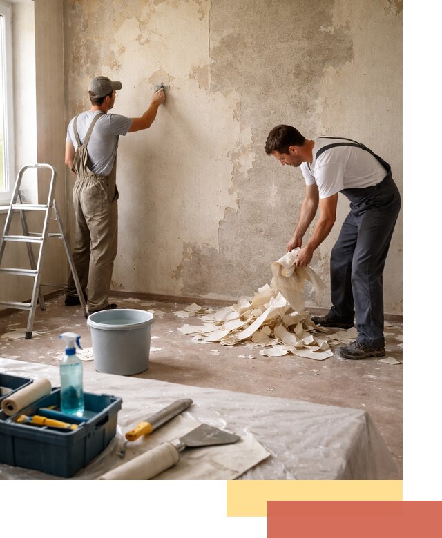 Снятие старых обоев в Орле быстро и качественно