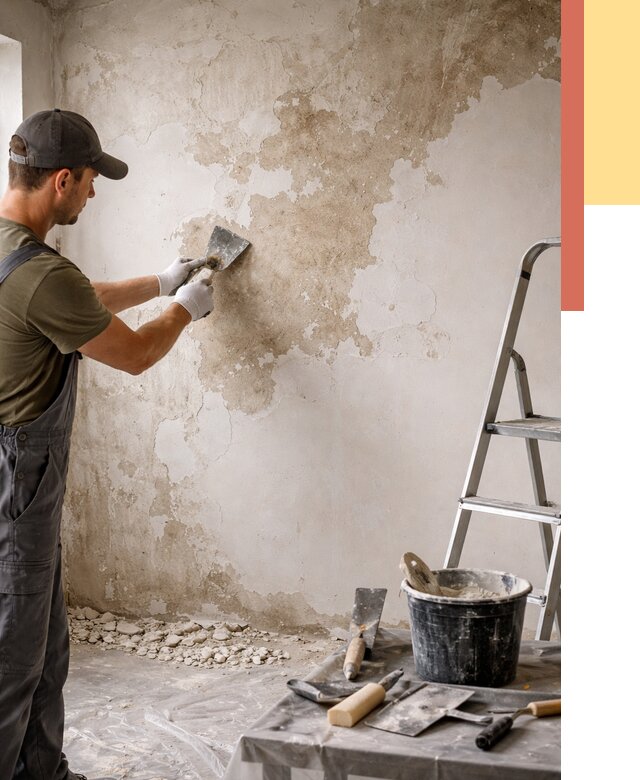 Снятие старой шпаклевки в Орле от 1873 руб. — быстро и недорого | ОТДЕЛОЧНИК-Орл