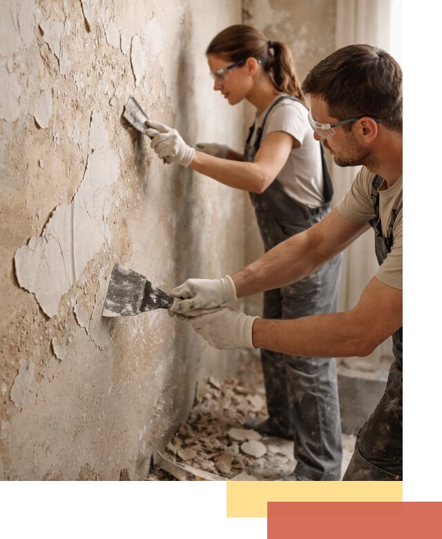 Снятие старой шпаклевки и подготовка поверхностей в Орле