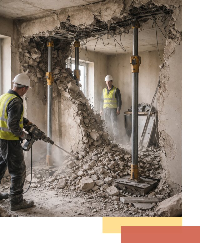 Снос несущих стен в Орле с гарантией безопасности и качества