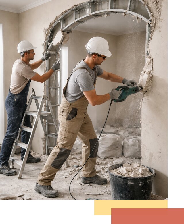 Демонтаж гипсокартонной арки в Орле быстро и аккуратно