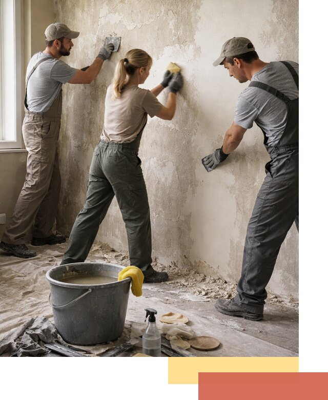 Очистка стен от клея и грунтовки в Орле качественно и быстро