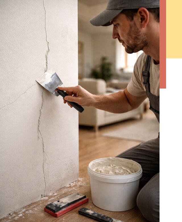 Заделка трещин и сколов в Орле от 2480 руб. — быстро и недорого | ОТДЕЛОЧНИК-Орл