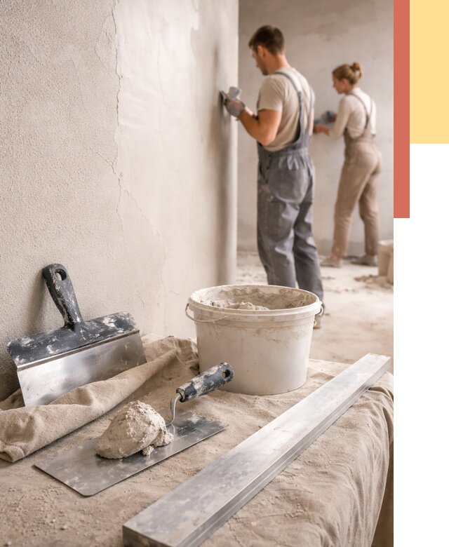 Штукатурка стен гипсовая в Орле от 4556 руб/м2 — быстро и недорого | ОТДЕЛОЧНИК-Орл