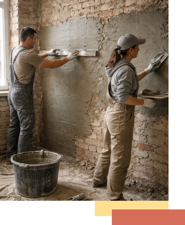 Штукатурка кирпичных стен в Орле — качественно и надежно