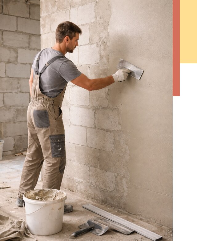 Штукатурка стен из газобетона в Орле от 2126 руб./м2 — быстро и недорого | ОТДЕЛОЧНИК-Орл