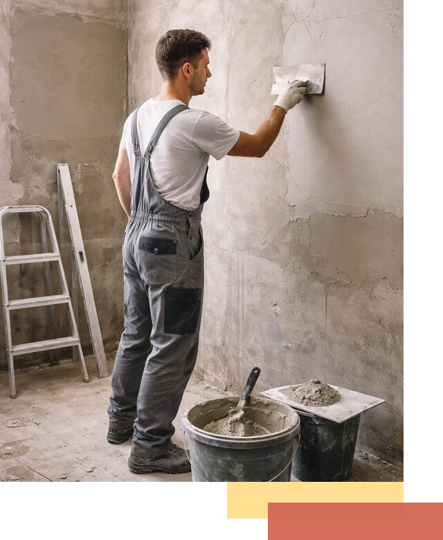 Штукатурка стен в ванной под ключ в Орле