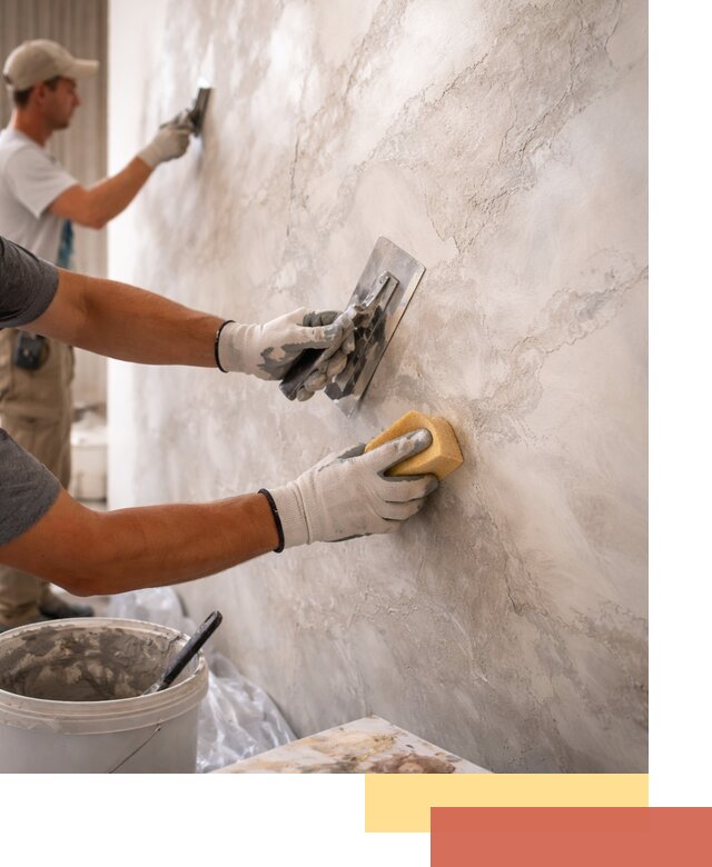 Декоративная штукатурка под мрамор в Орле для стен и потолков