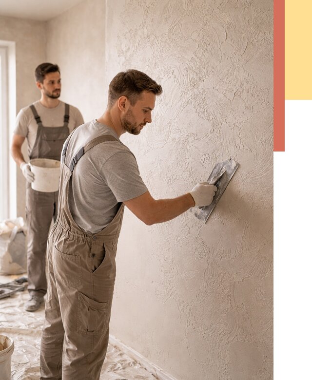 Фактурная штукатурка стен в Орле от 4252 руб./м² — заказать под ключ | ОТДЕЛОЧНИК-Орл