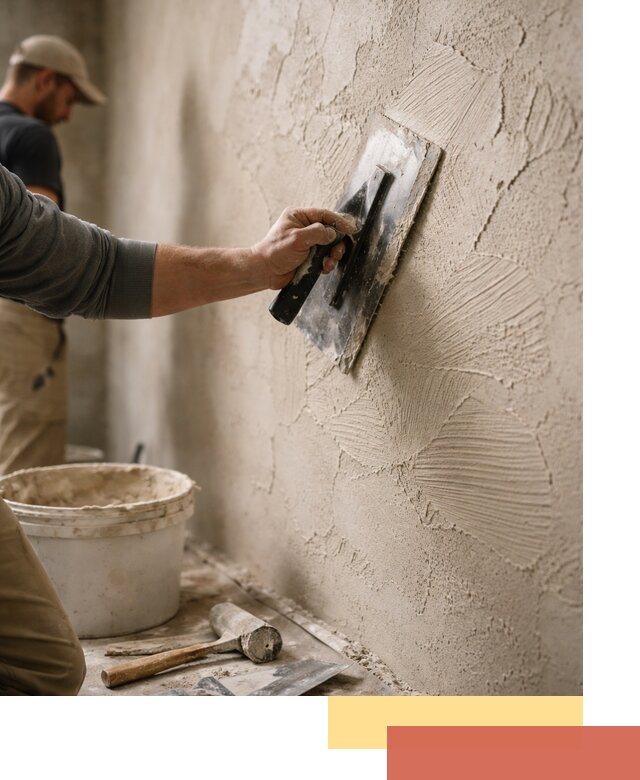 Фактурная штукатурка стен в Орле — монтаж, отделка, реставрация