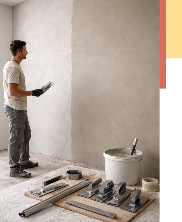 Нанесение микроцемента на стены в Орле от 3240 руб./м2 под ключ | ОТДЕЛОЧНИК-Орл