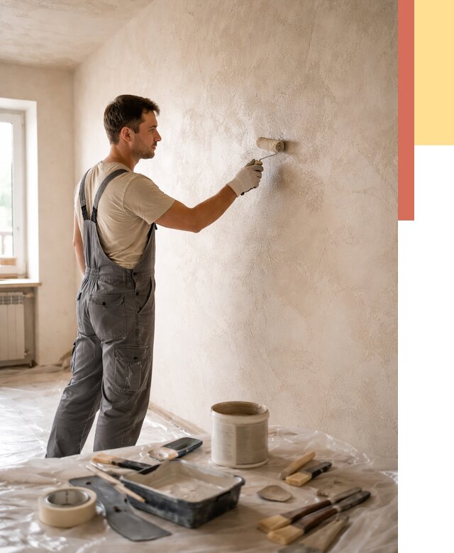 Нанесение лессирующей краски по декоративке в Орле от 1772 руб. | ОТДЕЛОЧНИК-Орл