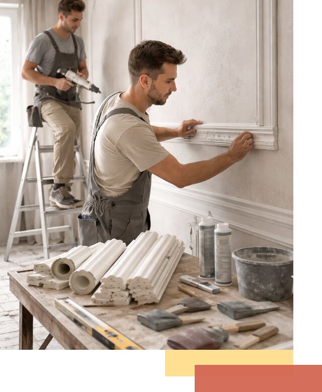 Монтаж лепнины на стены в Орле профессионально и качественно