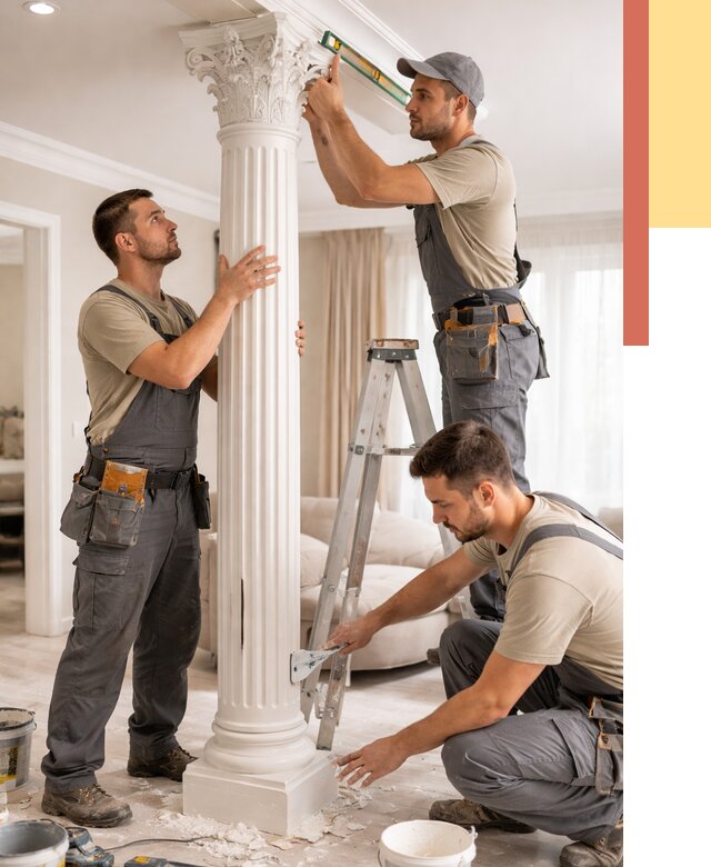 Установка декоративных колонн в Орле от 12149 руб. под ключ | ОТДЕЛОЧНИК-Орл