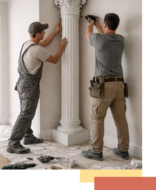 Установка декоративных колонн в Орле под ключ