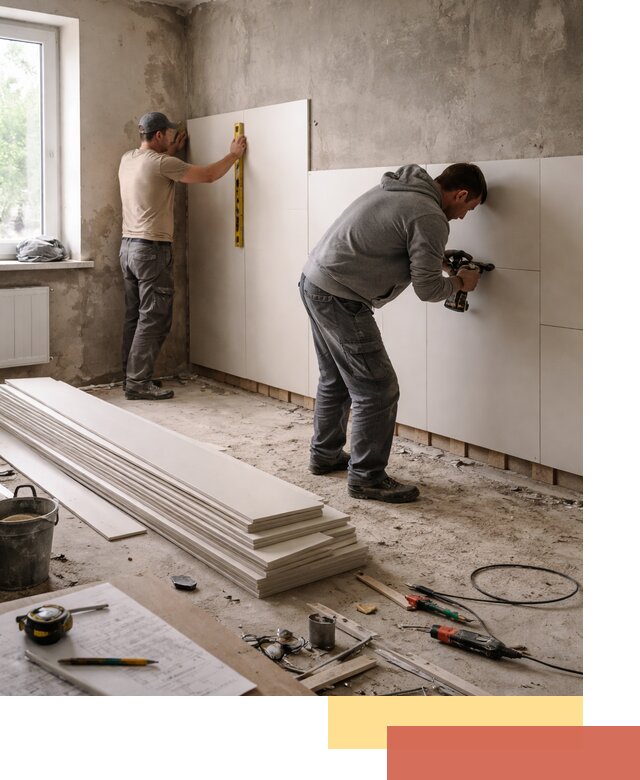 Монтаж ПВХ панелей на стены в Орле качественно и быстро