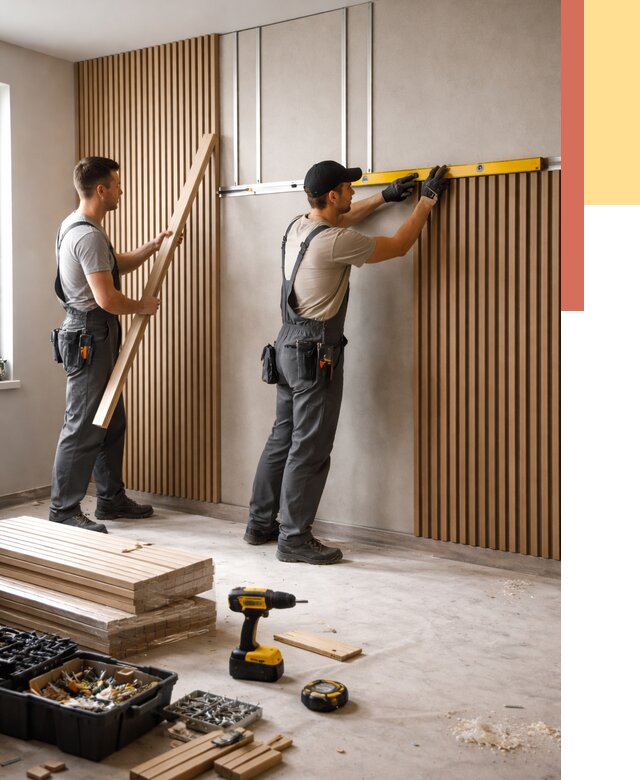 Монтаж реечных панелей на стены в Орле от 1215 руб. — быстро и недорого | ОТДЕЛОЧНИК-Орл