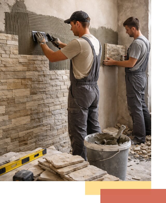 Монтаж искусственного камня в Орле — облицовка стен и фасадов