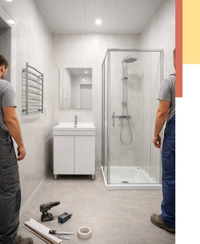 Отделка ванной комнаты панелями ПВХ в Орле от 4556 руб. за м2 | ОТДЕЛОЧНИК-Орл