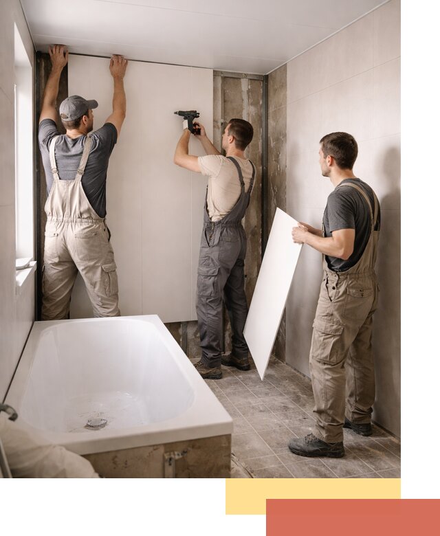 Отделка ванной панели ПВХ профессионально в Орле