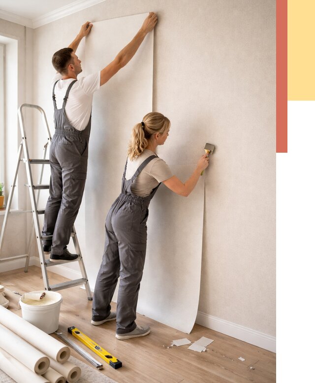 Поклейка флизелиновых обоев в Орле от 6074 руб. | Быстро и недорого — ОТДЕЛОЧНИК-Орл