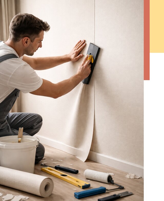 Поклейка виниловых обоев в Орле от 4556 руб. | Быстро и недорого — ОТДЕЛОЧНИК-Орл