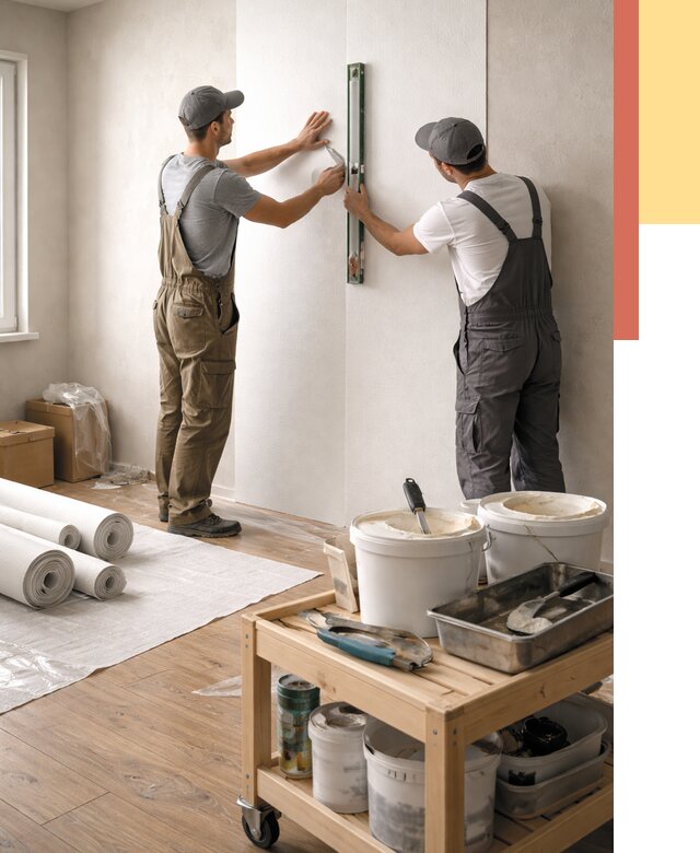 Поклейка стеклообоев в Орле от 6581 руб. за м2 — быстро и недорого | ОТДЕЛОЧНИК-Орл