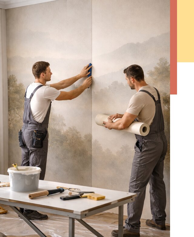 Поклейка фотообоев в Орле от 8605 руб/м² — быстро и недорого | ОТДЕЛОЧНИК-Орл