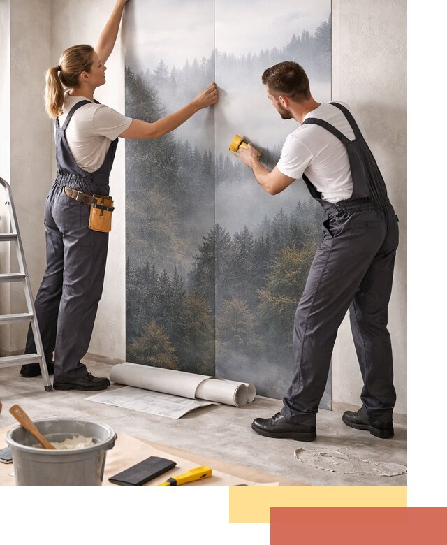 Поклейка фотообоев профессионально в Орле под ключ