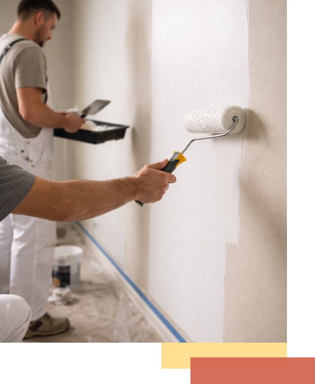 Покраска стен акриловой краской профессионально в Орле