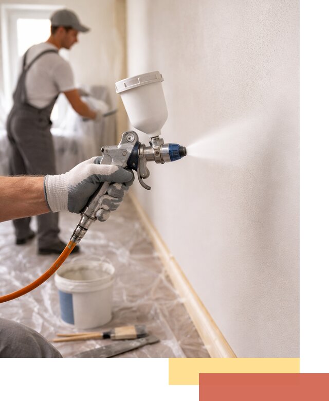 Покраска стен краскопультом в Орле быстро и качественно