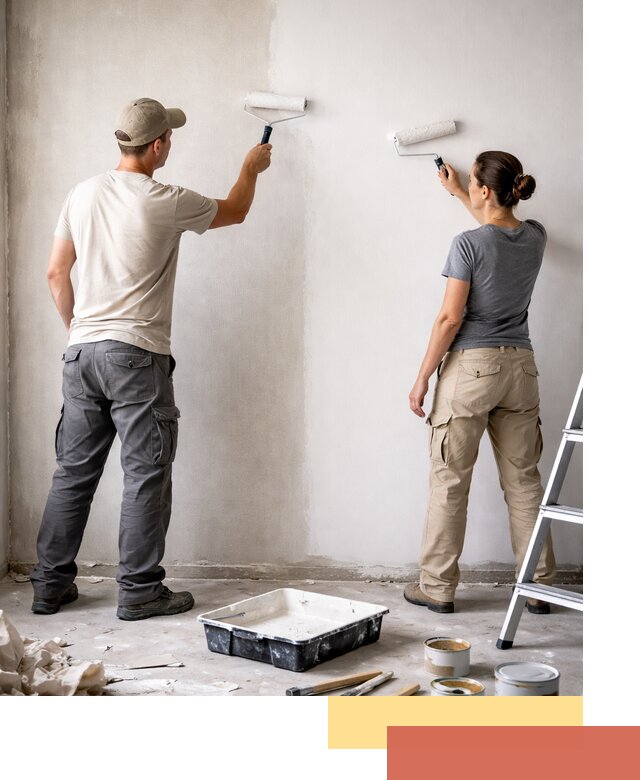 Окраска стен по стеклохолсту в Орле качественно и долговечно