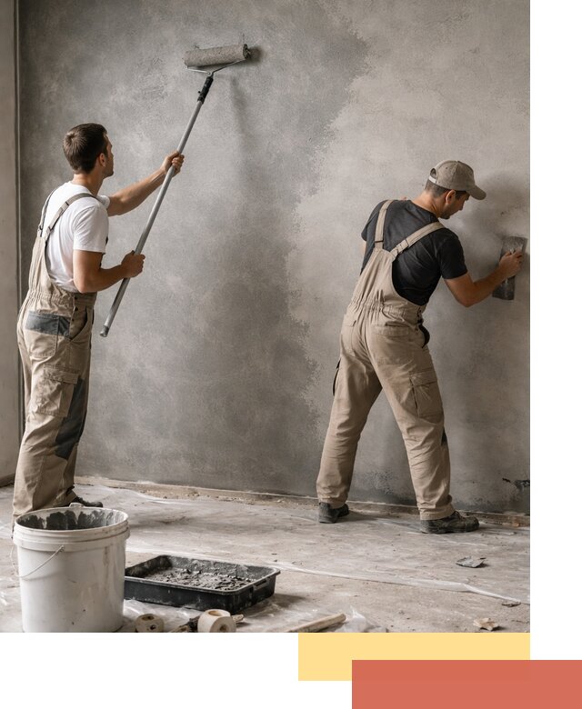 Покраска стен под бетон в Орле профессионально и недорого