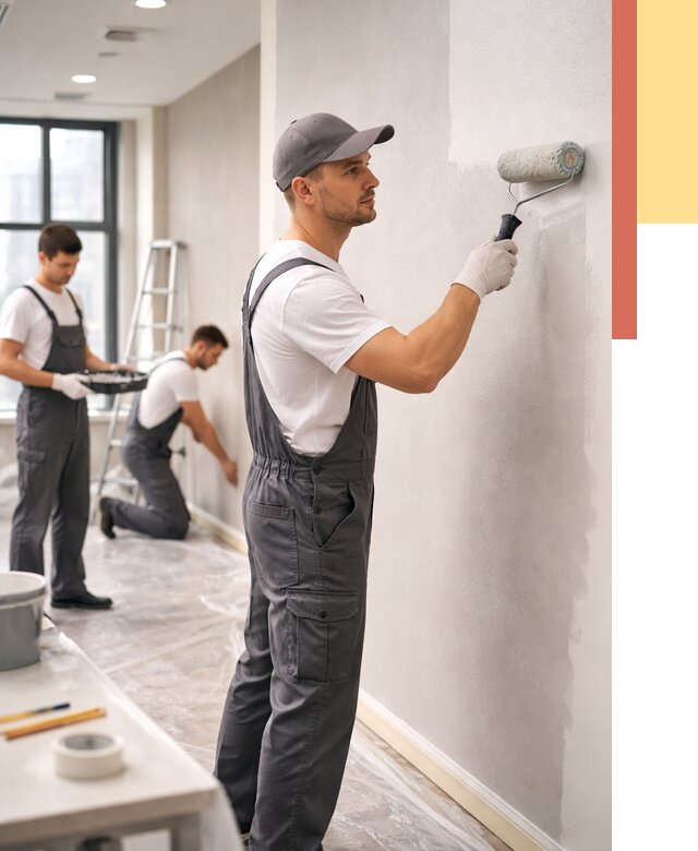 Покраска стен в офисе в Орле от 8605 руб. — быстро и недорого | ОТДЕЛОЧНИК-Орл