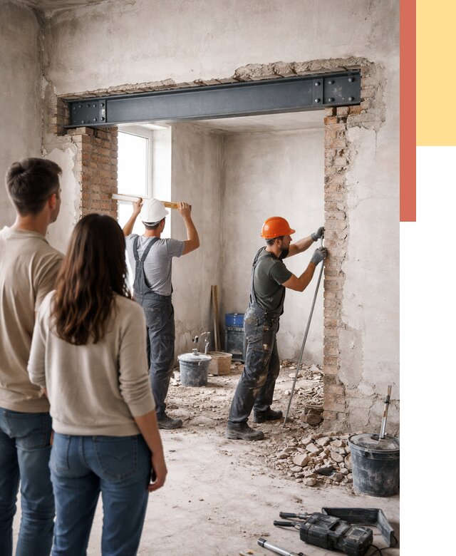 Усиление проема в стене в Орле от 9618 руб. — усиление дверного проема металлоконструкцией | ОТДЕЛОЧНИК-Орл