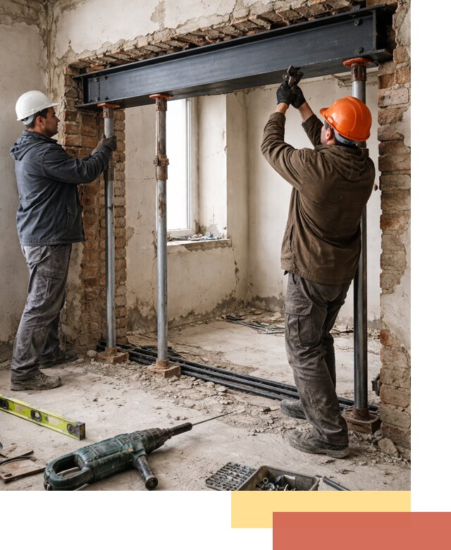 Усиление проема в стене в Орле для расширения и безопасности