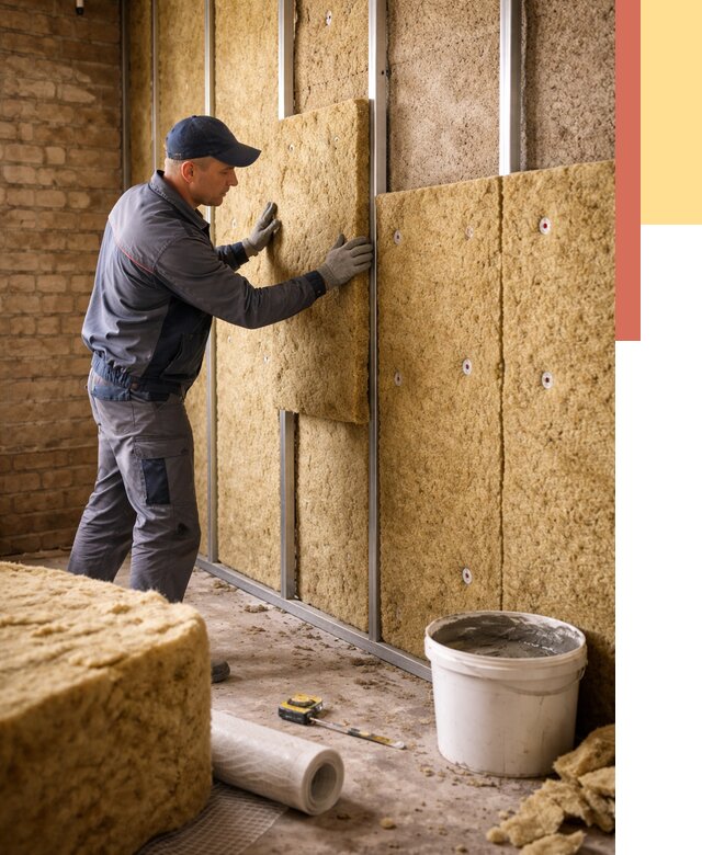 Утепление стен минватой в Орле от 1367 руб./м2 — недорого и быстро | ОТДЕЛОЧНИК-Орл