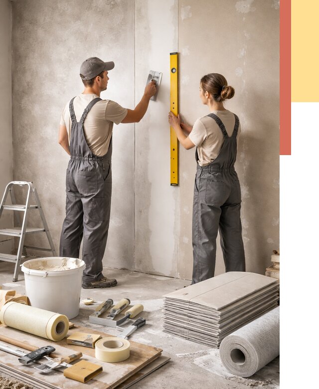 Отделка стен в Орле от 1519 руб/м² — недорого, быстро, под ключ | ОТДЕЛОЧНИК-Орл