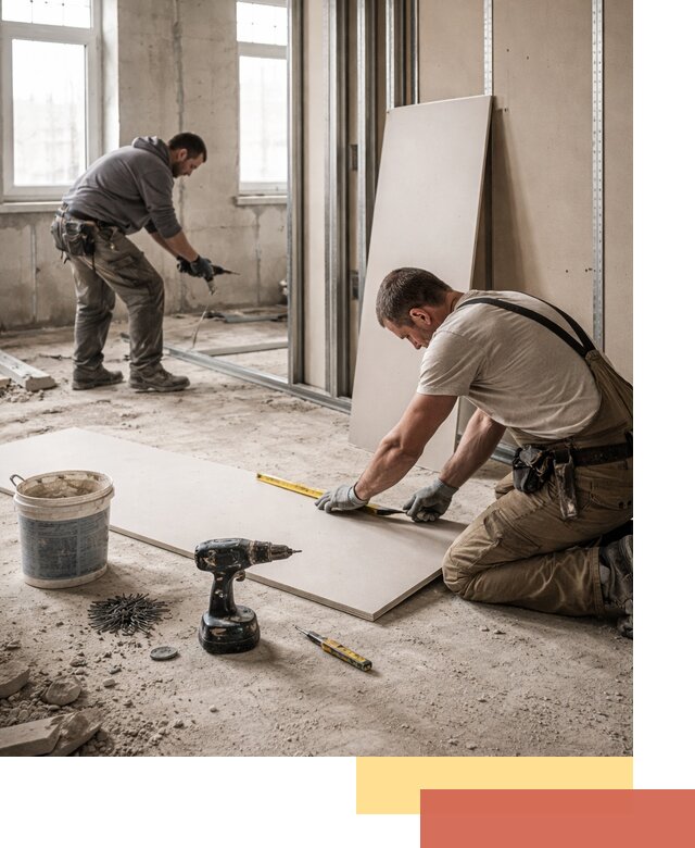 Кладка перегородок из ПГП под ключ в Орле