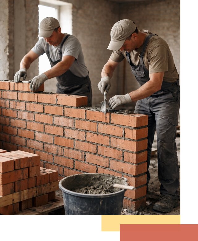 Кладка кирпичных перегородок под ключ в Орле