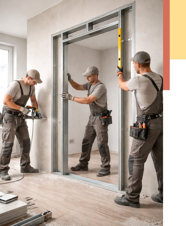 Устройство дверного проема в перегородке в Орле от 4556 руб. под ключ | ОТДЕЛОЧНИК-Орл