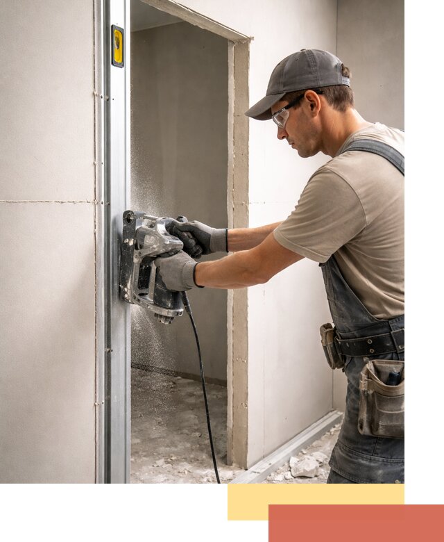 Устройство дверного проема в перегородке в Орле