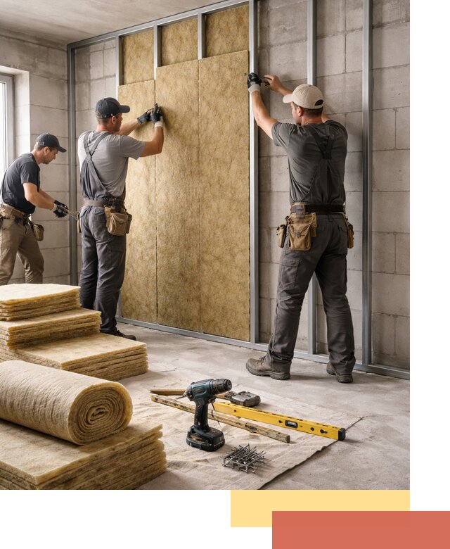 Шумоизоляция перегородок из блоков в Орле — монтаж и защита шумоизоляцией