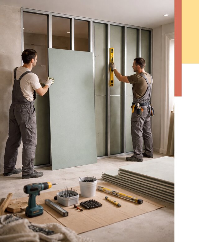 Перегородка из влагостойкого гипсокартона в Орле от 4860 руб. — монтаж под ключ | ОТДЕЛОЧНИК-Орл