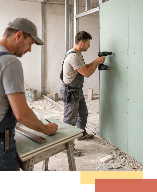 Перегородки из влагостойкого гипсокартона под ключ в Орле