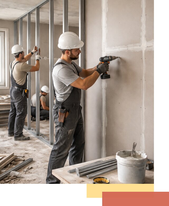 Перегородки из огнестойкого гипсокартона в Орле под ключ