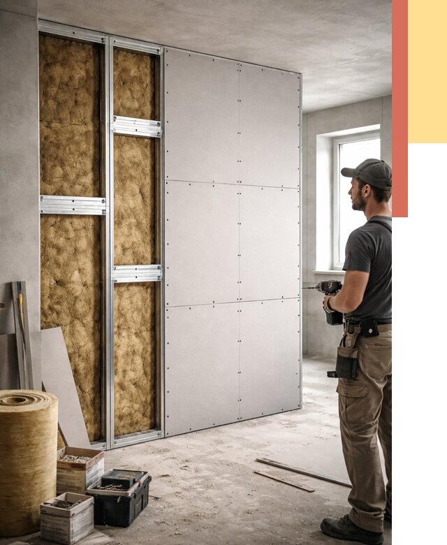 Усиленная перегородка под навеску в Орле от 12959 руб. — монтаж под ключ | ОТДЕЛОЧНИК-Орл