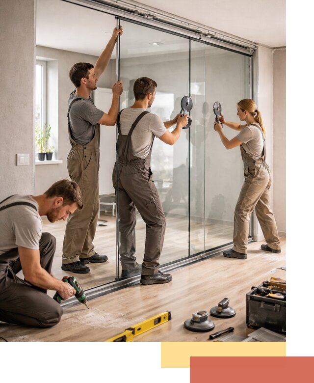 Изготовление стеклянных перегородок на заказ в Орле