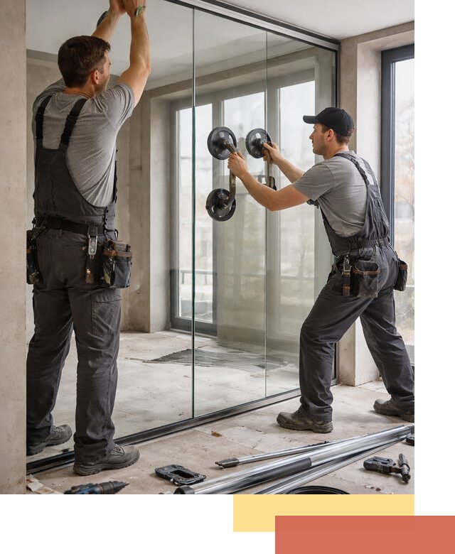 Цельностеклянные перегородки под ключ в Орле