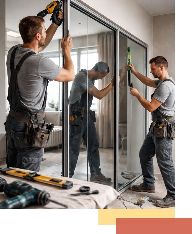 Каркасные стеклянные перегородки под ключ в Орле